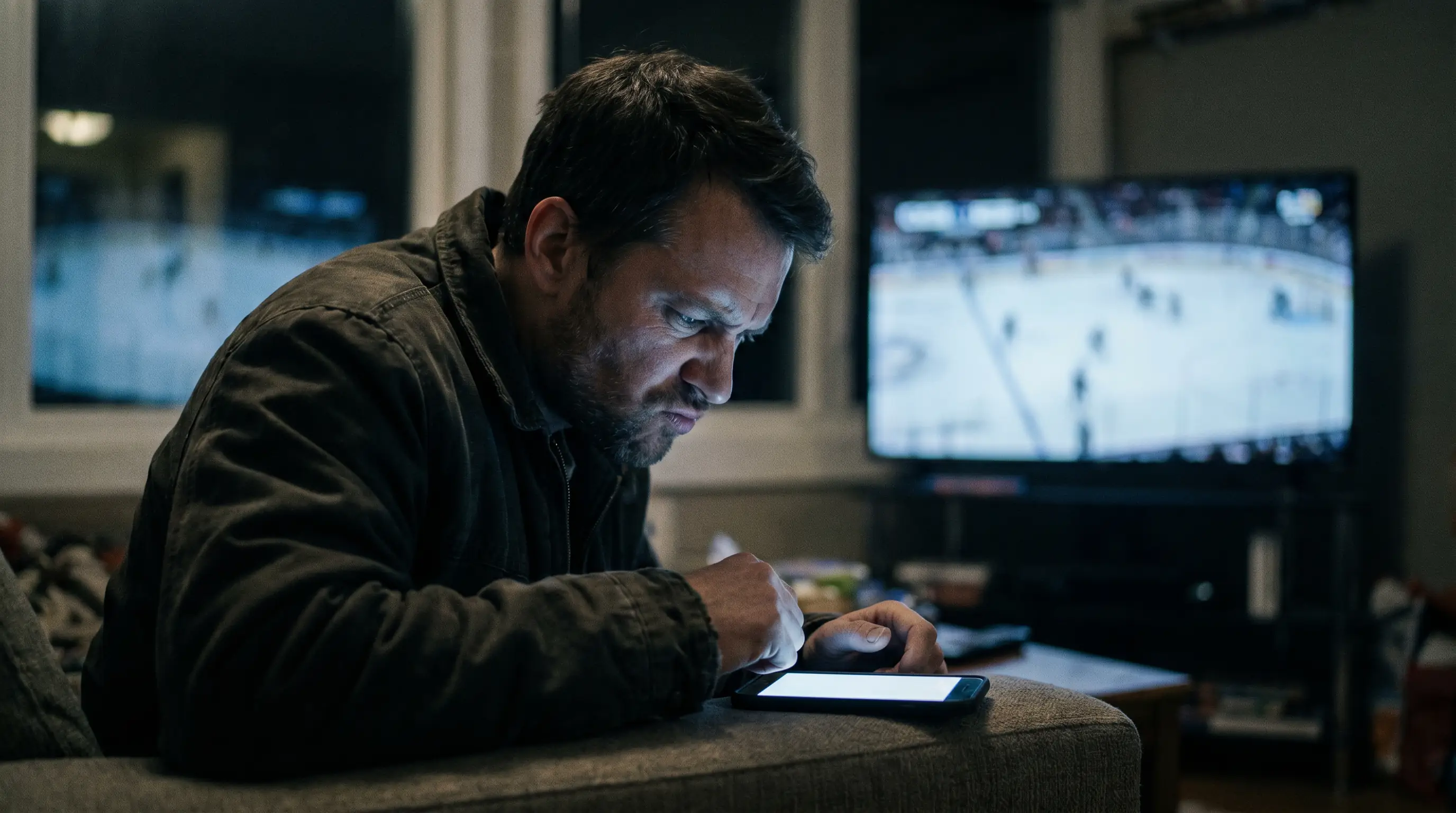 Cash out hockey bets decision moment NHL in-play closing position