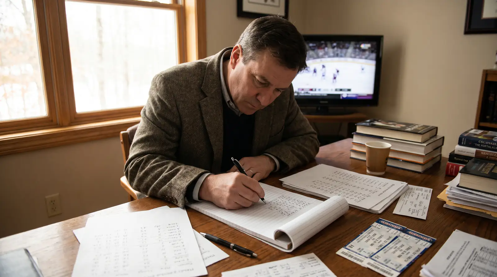 Analyst summing single-game NHL totals into one all-games number
