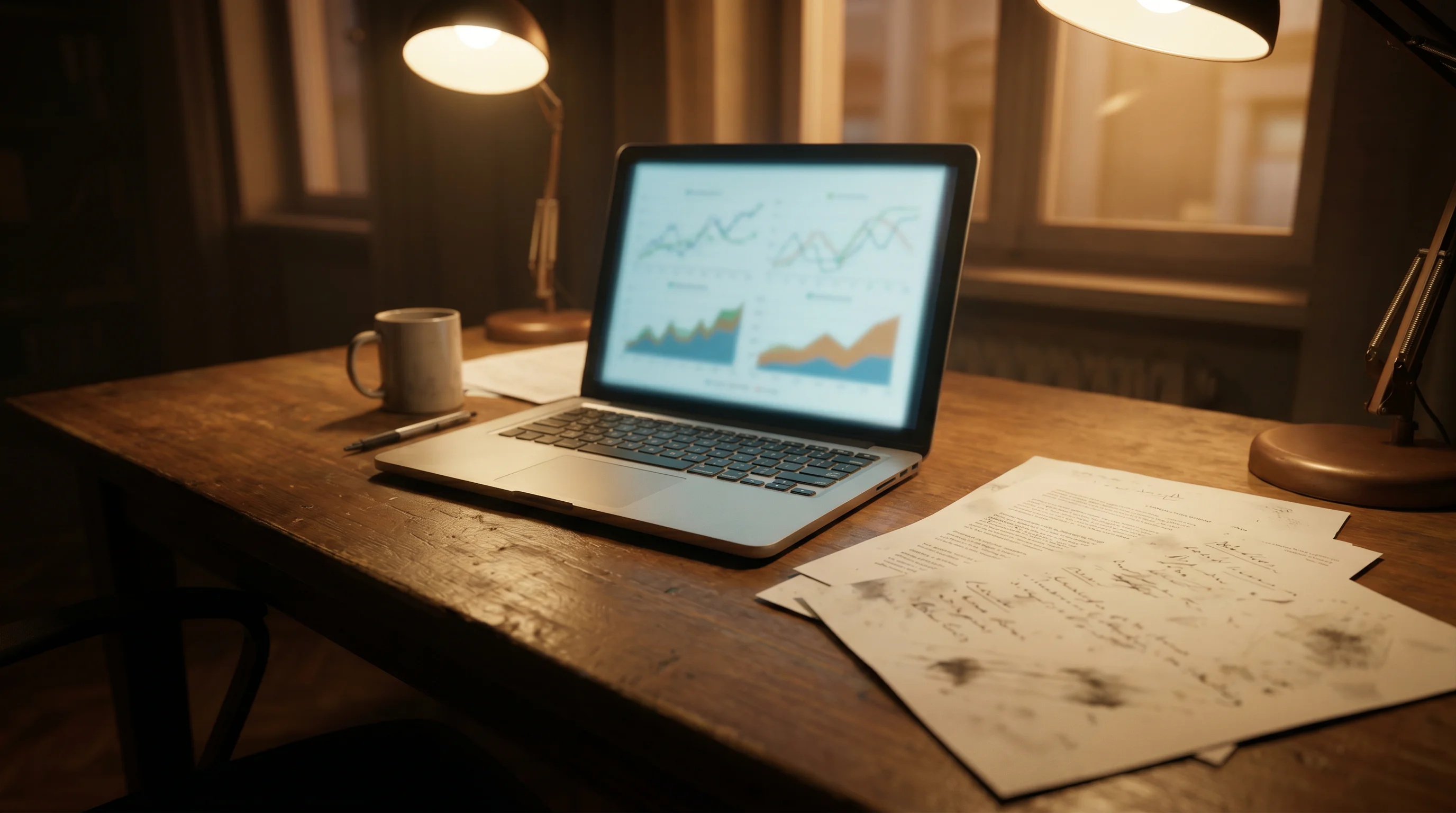 Hockey analytics dashboard with shot-quality visualisations on a laptop