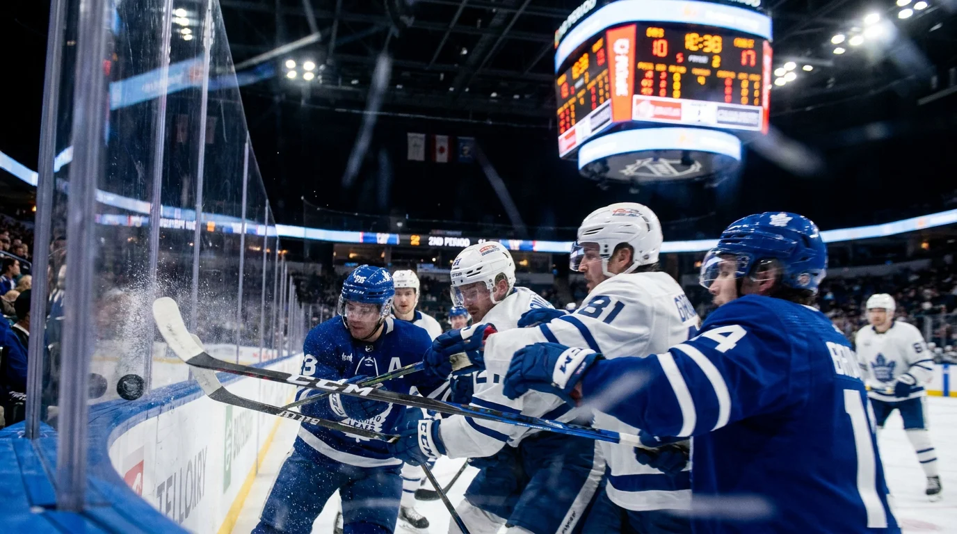 Live in-play period totals during an NHL second period