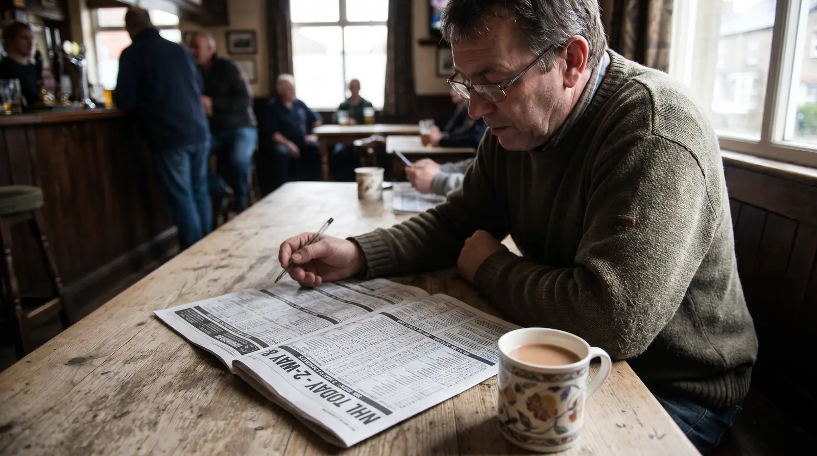 Punter choosing between two-way and three-way moneyline on a UK NHL coupon
