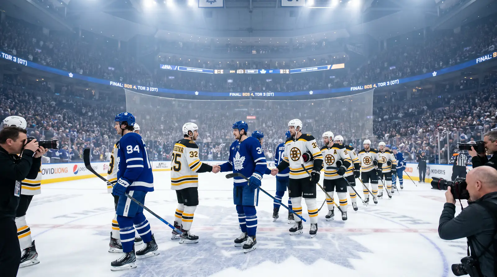 Series betting concept with two NHL teams squaring off across a best-of-seven