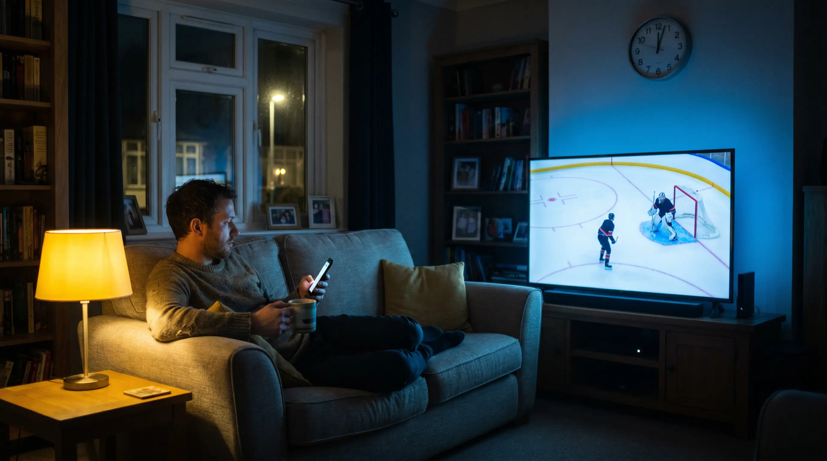 UK time zone NHL betting late-night puck drop midnight viewer
